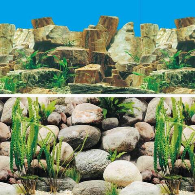 Фон "Каменное многоцветье/Русло реки", 9023/9025, 0,6*15м, Laguna AQUA
