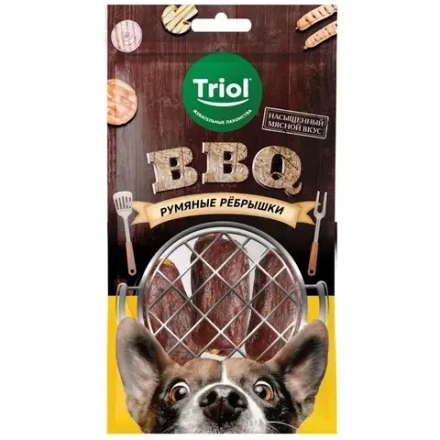 Лакомство для собак Румяные рёбрышки, 110г серия BBQ Triol