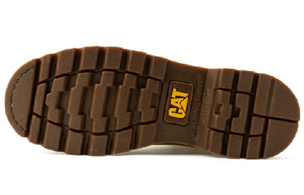 CAT Ealing Mid Leather Slip Resistant Ankle Length Outdoor Boots Men"s Yellow