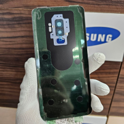 Крышка для Samsung S9 Plus - стеклянная панель "хорошее качество" (синего цвета)