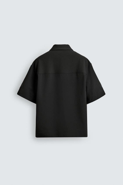 ZARA ПОЛО С МОЛНИЕЙ, ЧЕРНЫЙ