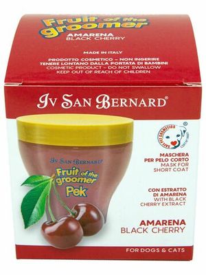 Восстанавливающая маска Iv San Bernard Fruit of the Grommer Black Cherry для короткой шерсти с протеинами шелка