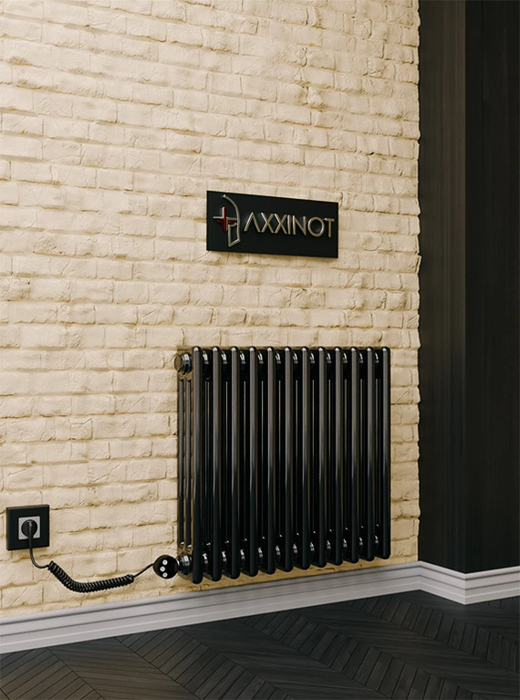 Axxinot Sentir Electric 3057 - электрический трехтрубный трубчатый радиатор высотой 570 мм, черный