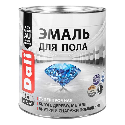 Эмаль д/пола  DALI  база С бесцветн.  2л (Рогнеда)