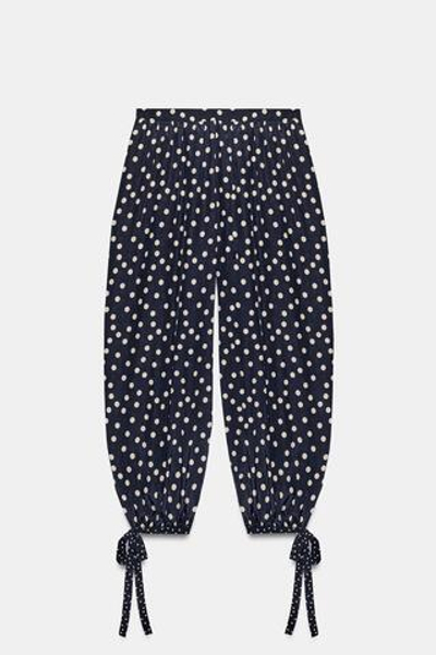 БРЮКИ-ШАРОВАРЫ В ГОРОШЕК — ZW COLLECTION — ZARA