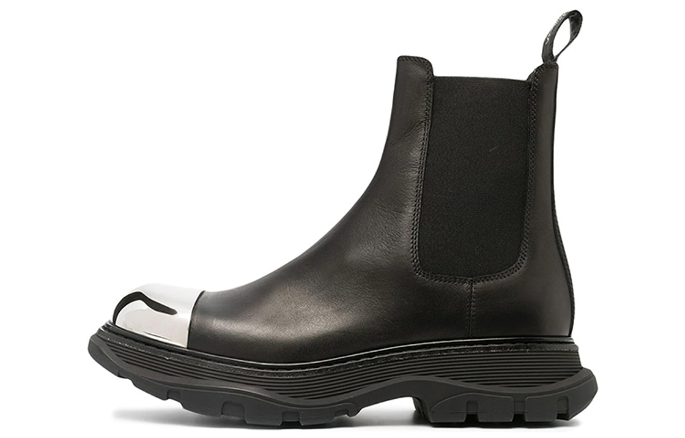 Alexander McQueen Tread Slick Boot "Black Silver"