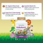 NaturesPlus, Animal Parade® Gold, жевательные мультивитамины для детей, со вкусом винограда, 120 таблеток в форме животных