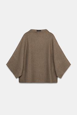 ZARA СВИТЕР С ШИРОКИМИ РУКАВАМИ, КАРАМЕЛЬНЫЙ