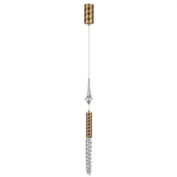 Подвесной светильник LED 4W 3000K 5449/4L сатинированная латунь/прозрачный Kolos Odeon Light Exclusive