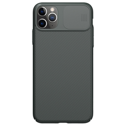Чехол зеленого цвета (Dark Green) от Nillkin с защитной шторкой для камеры на iPhone 11 Pro Max, серии CamShield Case