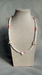 Boyunbağı / Колье / Necklace Sadə kristal muncuqdan hazırlanmış boyunbağı 11