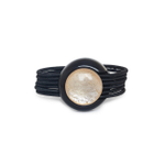 Браслет Nature Bijoux, Saint Honore, с рогом и ракушкой Capiz в смоле, NB26.1-13-44438 (черный)