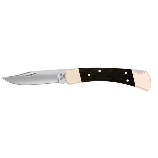 Складной нож BUCK 0110BRS Folding Hunter c клинком из стали 420HC, рукоять дерево (Эбен) / латунь