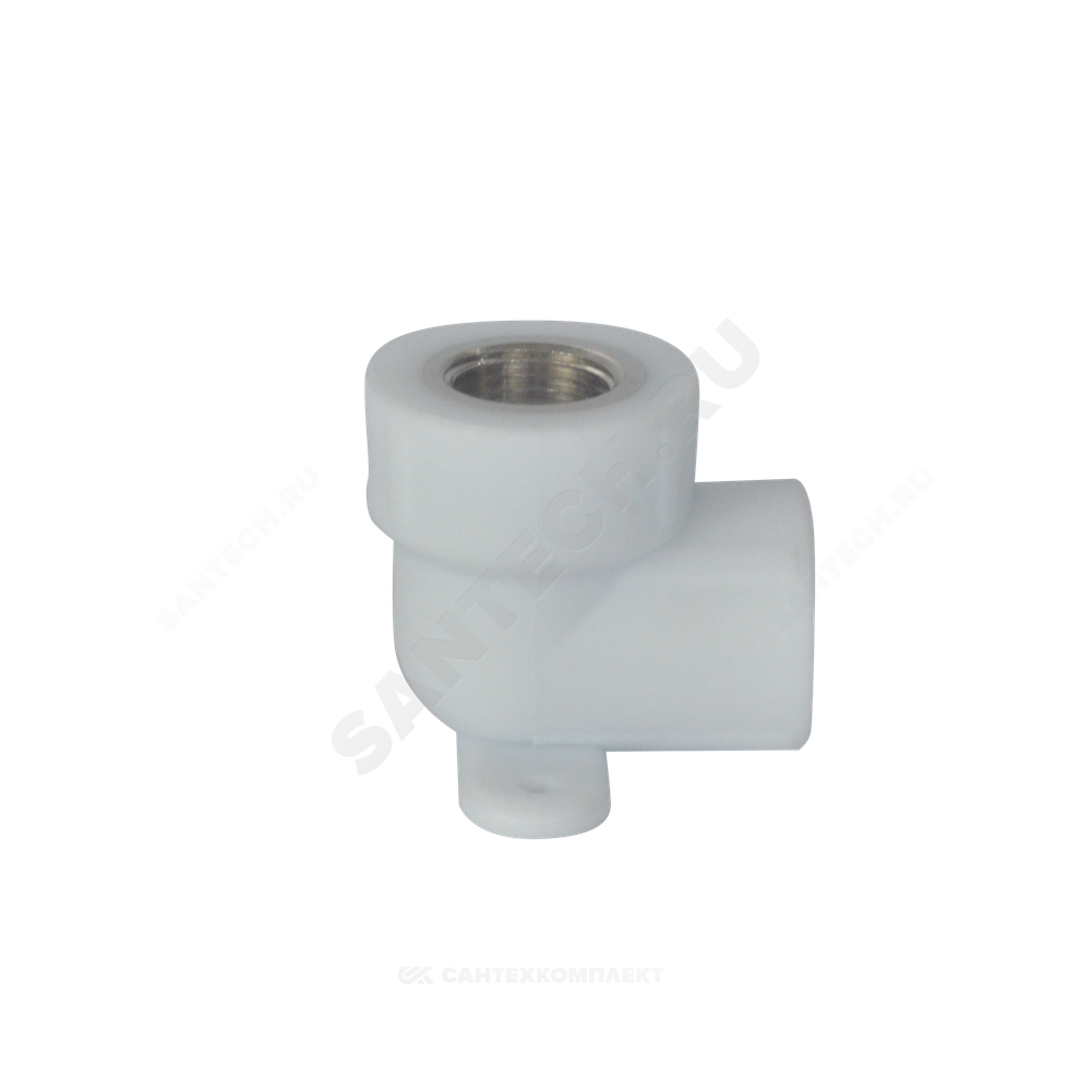 Угольник PP-R комбинированный белый Дн 25х3/4" ВР с креплением PRO VALFEX 10120125-PRO