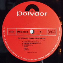 Винтажная виниловая пластинка LP Chick Corea My Spanish Heart (Japan 1976) (Obi)