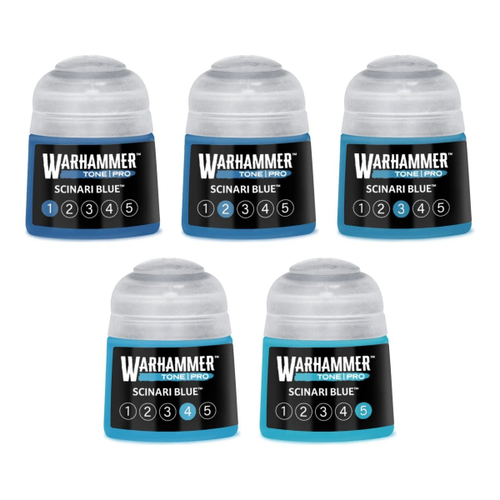Набор красок Scinari Blue — Warhammer Tone Pro, 5 × 12 мл (ПРЕДЗАКАЗ)