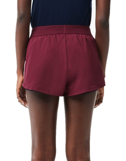 Женские Шорты теннисные Lacoste Recycled Fabric Lined Shorts - bordeux