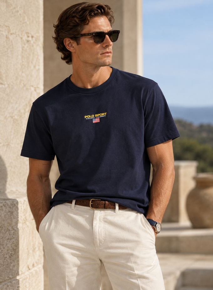 Хлопковая футболка Polo Ralph Lauren, L