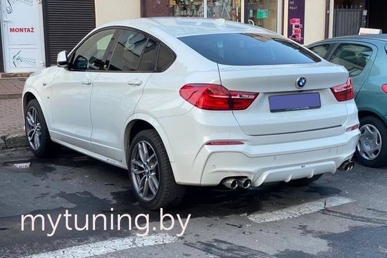 Диффузор заднего бампера V.1 для BMW X4 F26 2014-2018