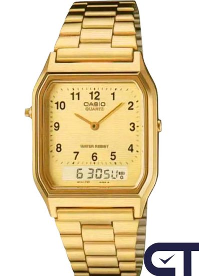 Casio AQ-230GA-9B — мужские наручные часы с аналогово-цифровым дисплеем