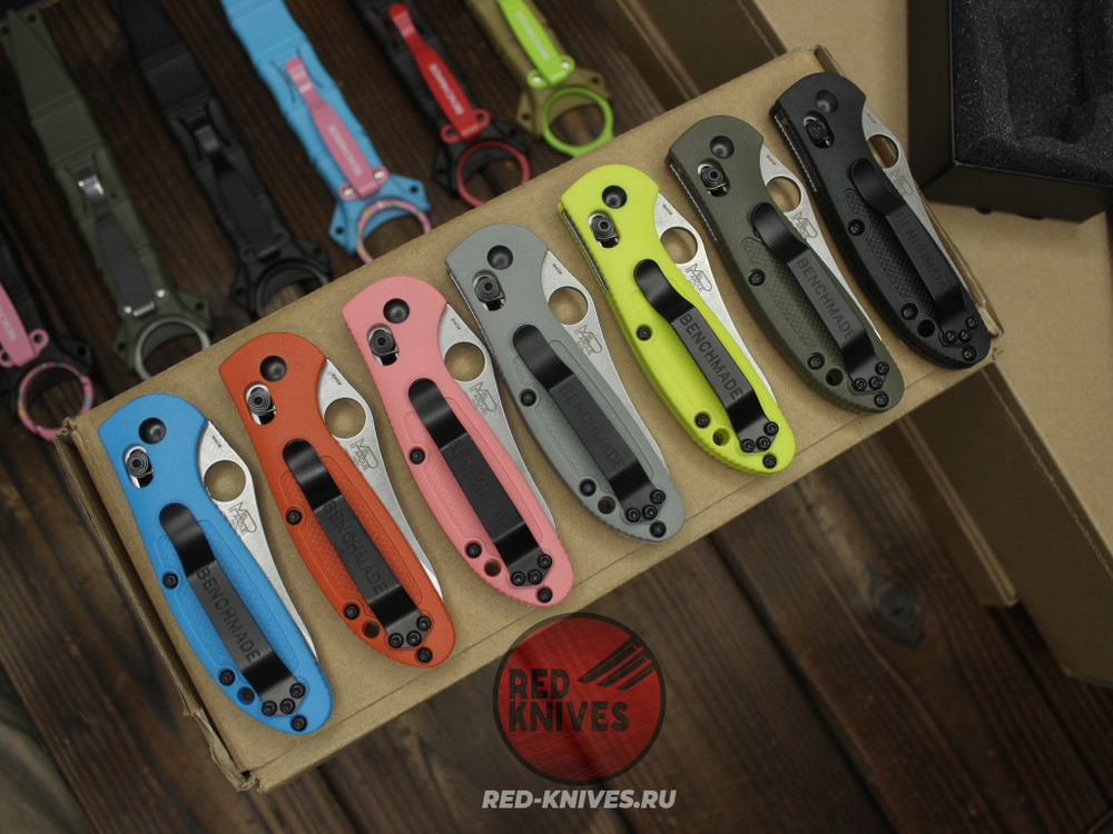 Нож Benchmade 555 Griptilian Mini - небесный нейлон, клинок стоунвош