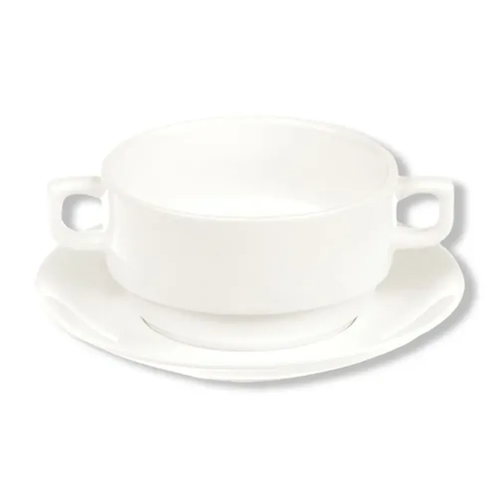 Бульонная пара 350 мл d 11,5 см h6 см белая фарфор Stackable P.L. Proff Cuisine [4]