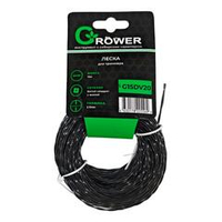 Леска для триммера 2,0мм 15м. витой квадрат с жилой G15DV20 GROWER 221342