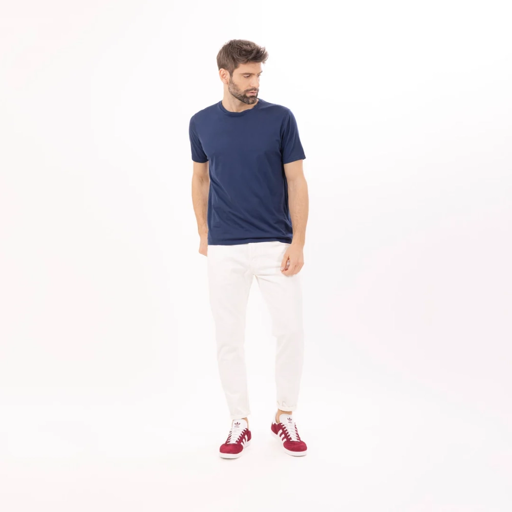 Футболка однотонная Bowery NYC Mako Jersey Mood Indigo