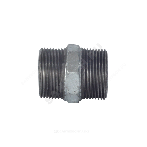 Ниппель прямой чугун оц Ду 20 (3/4") НР Fittex PLUS