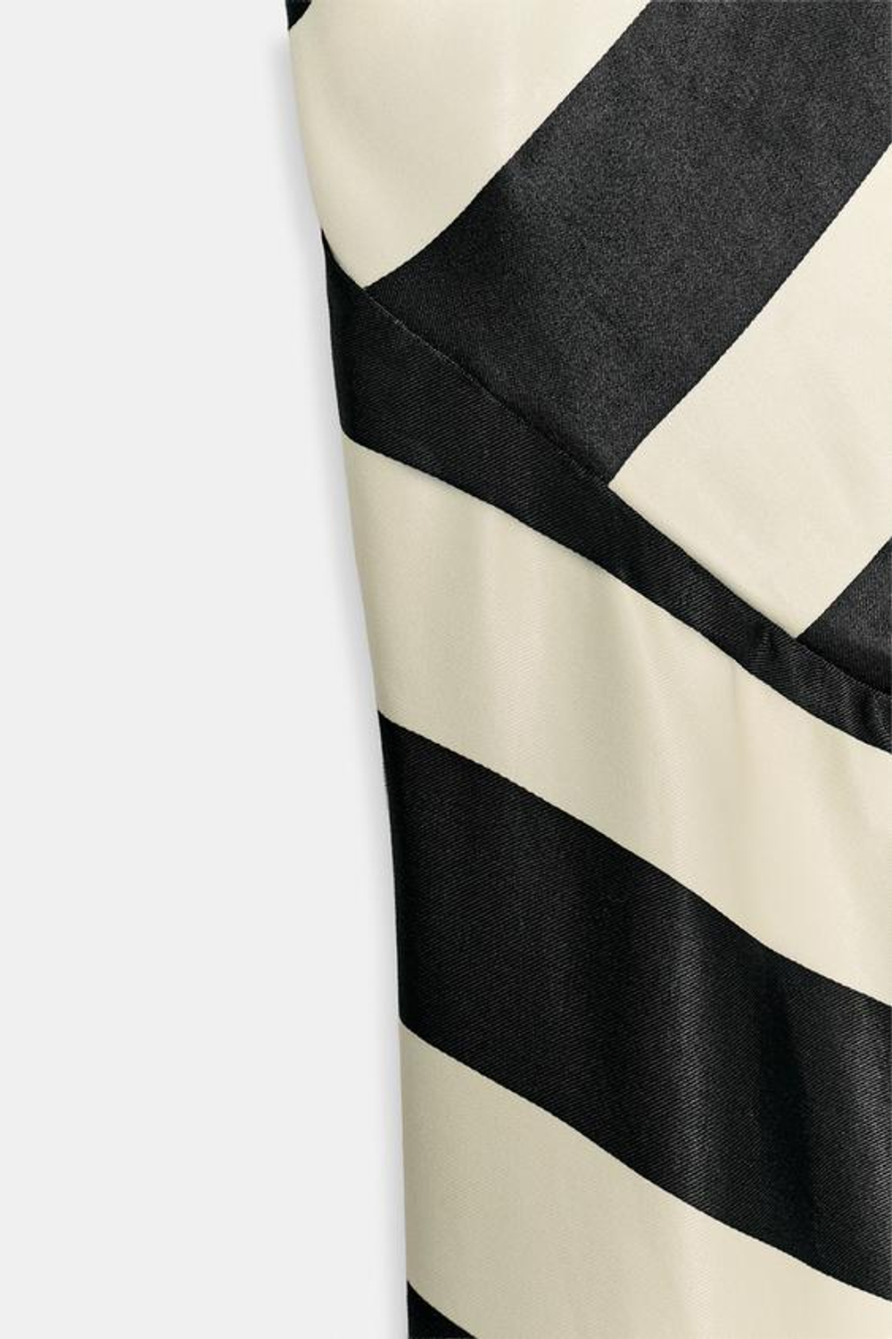 ZARA ПЛАТЬЕ МИДИ В ПОЛОСКУ С ГОРЛОВИНОЙ ХАЛТЕР, БЕЛЫЙ/ЧЕРНЫЙ