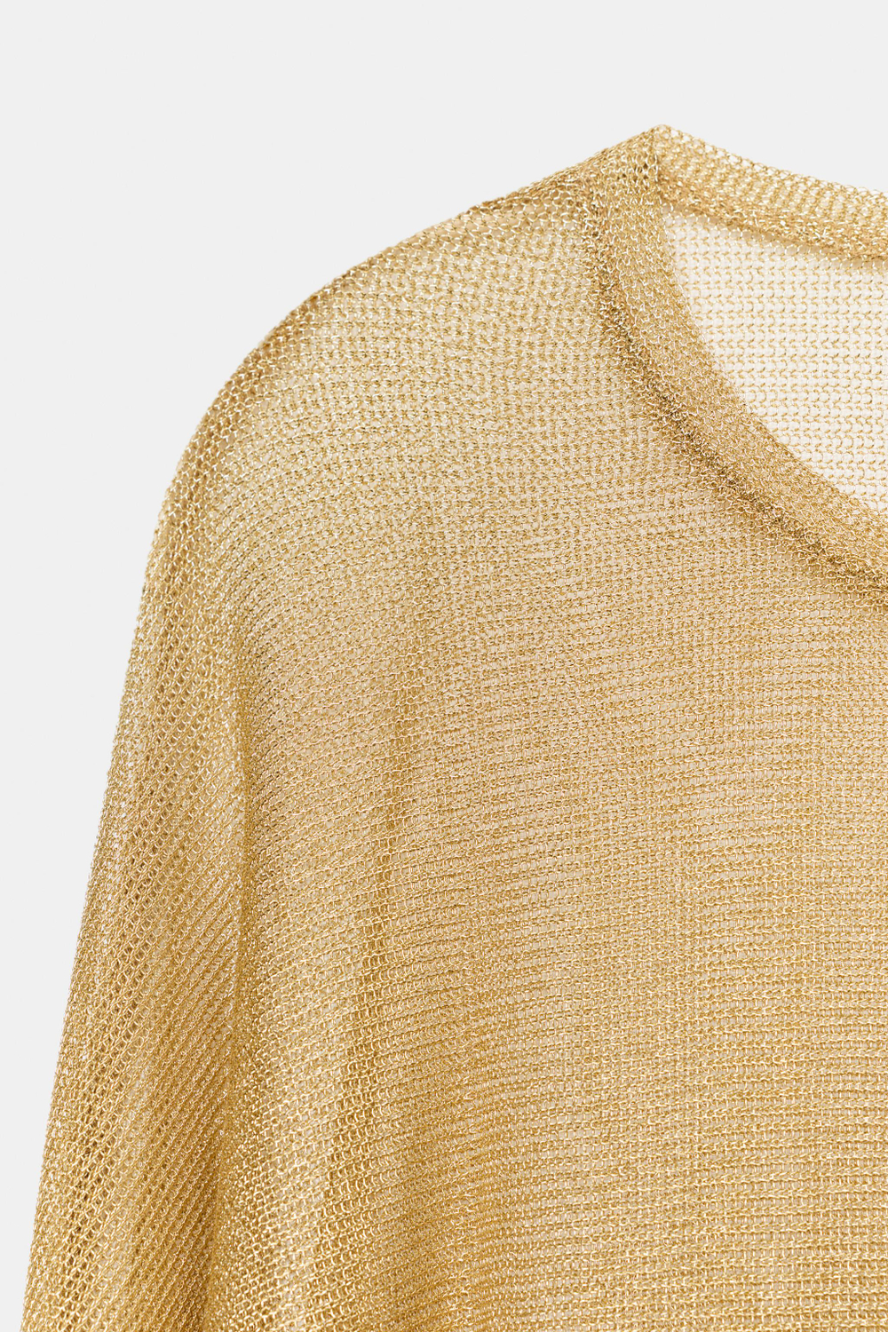 ZARA ТОП С БЛЕСТЯЩЕЙ НИТЬЮ, ЗОЛОТОЙ