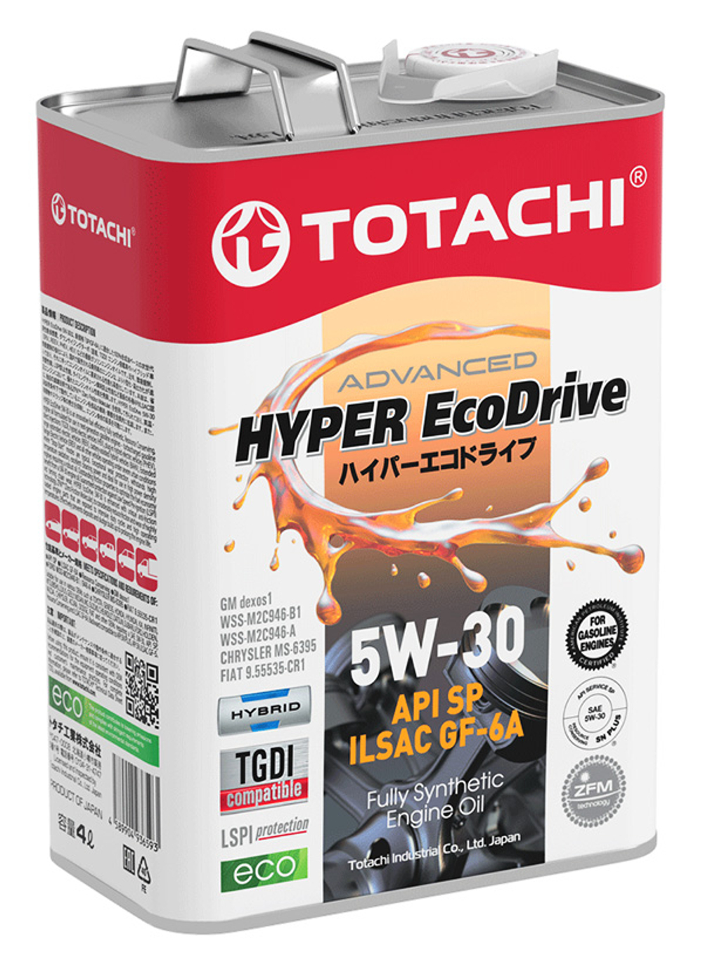 Масло моторное TOTACHI 5W-30 HYPER Ecodrive SP/GF-6A, 4л синт.