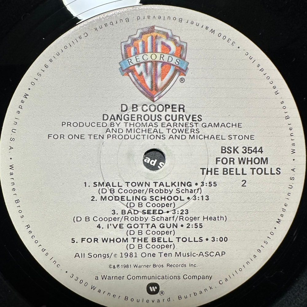 DB Cooper - Dangerous Curves (США 1981г.)