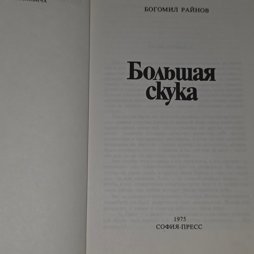 книга " Большая скука "