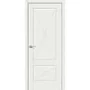 Фото межкомнатной двери эмалит Прима-12.2 white matt глухая