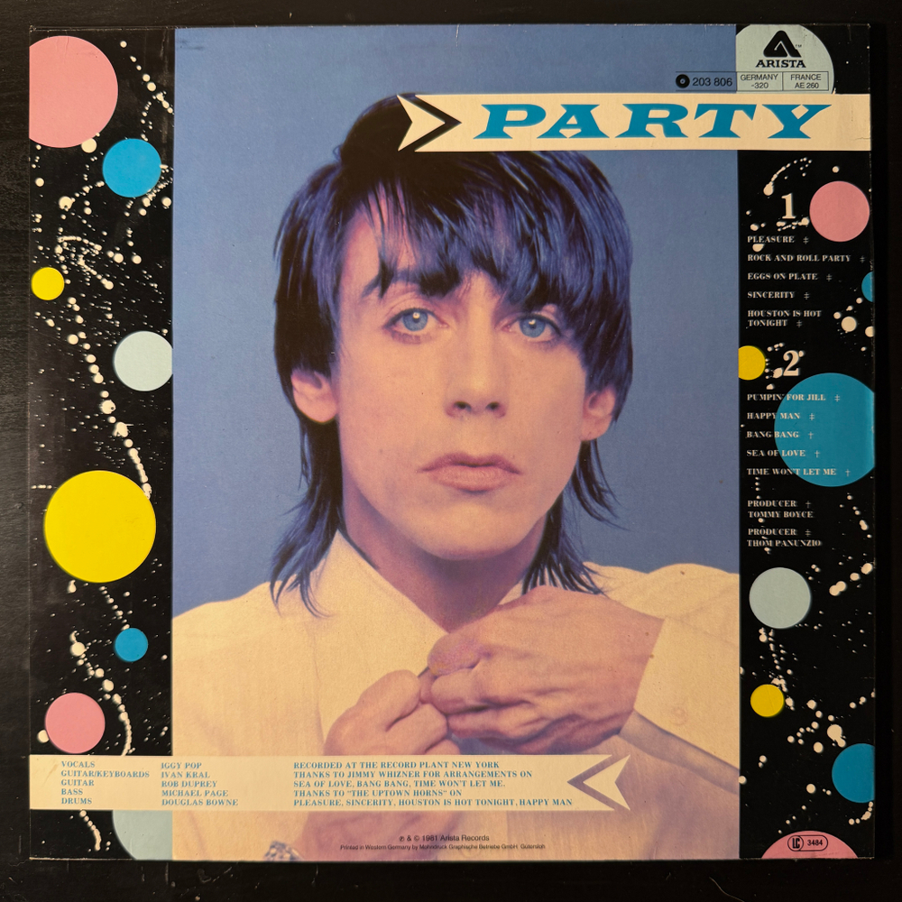 Iggy Pop ‎– Party (Германия 1981г.)