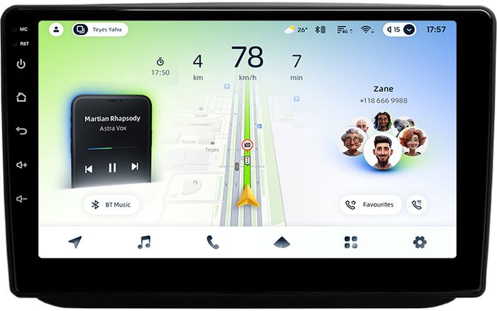 Магнитола для Skoda Fabia 2 2007-2014 - Teyes CC4L-DTS монитор 10.1" IPS, Android 14, Быстрая, Snapdragon 662, CarPlay, 4G SIM-слот