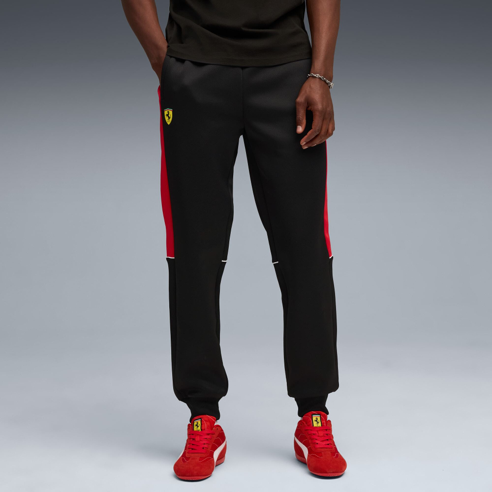 PUMA X SCUDERIA FERRARI МУЖСКИЕ СПОРТИВНЫЕ БРЮКИ MT7, ЧЕРНЫЙ