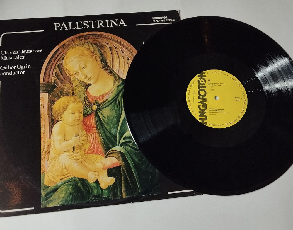 Винтажная виниловая пластинка LP Palestrina Палестрина, Gabor Ugrin, Missa De Beata Vergine, Sicut Cervus, Dum Aurora (Венгрия 1979)