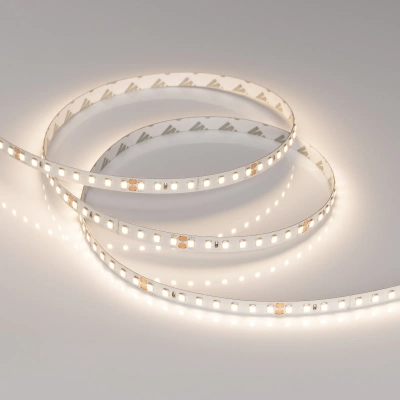 Лента RT-A128-8mm 24V Warm3500 (10 W/m, IP20, 5m) (Arlight, высок.эфф.150 лм/Вт)