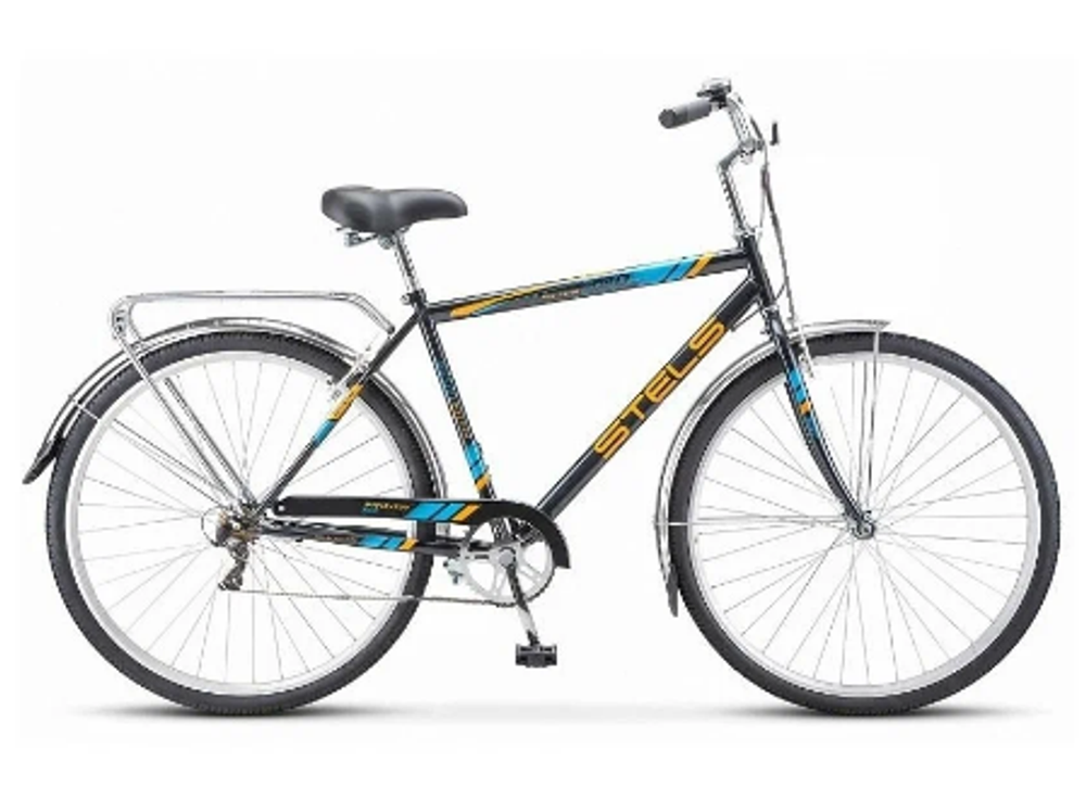 Городской велосипед STELS Navigator 350 Gent 28" 7 скор. (корзинка) Черный