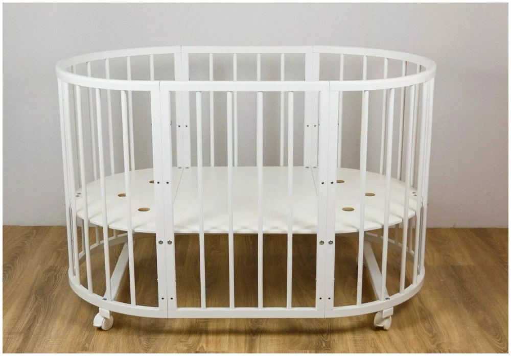 Кроватка-трансформер "МеrryHappy Mini" (МерриХэппи Мини) 6 в 1, цвет белый