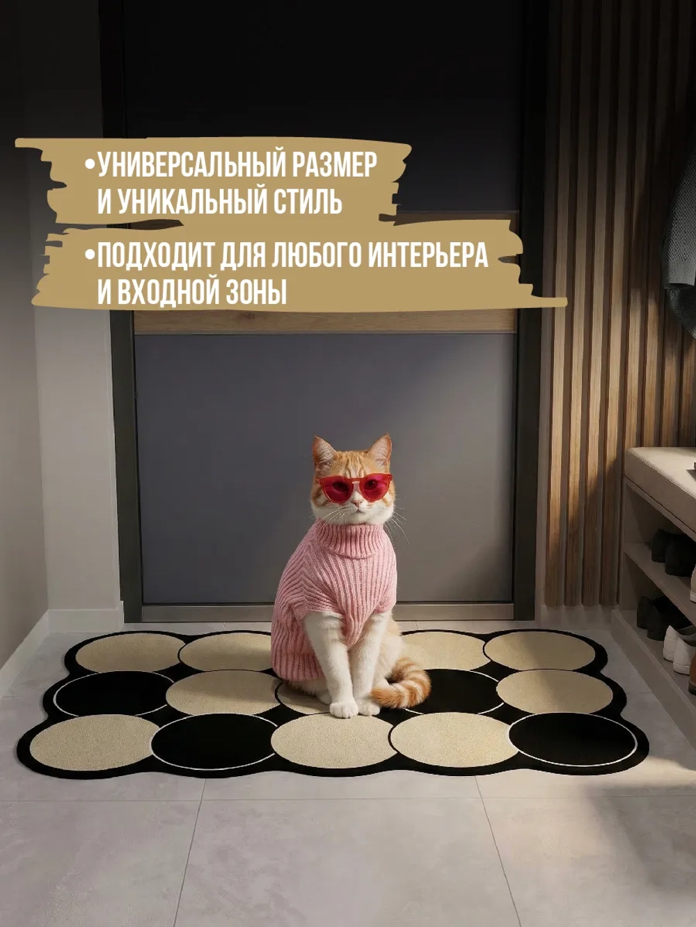 Коврик придверный Madame Gata DOTS Contrast