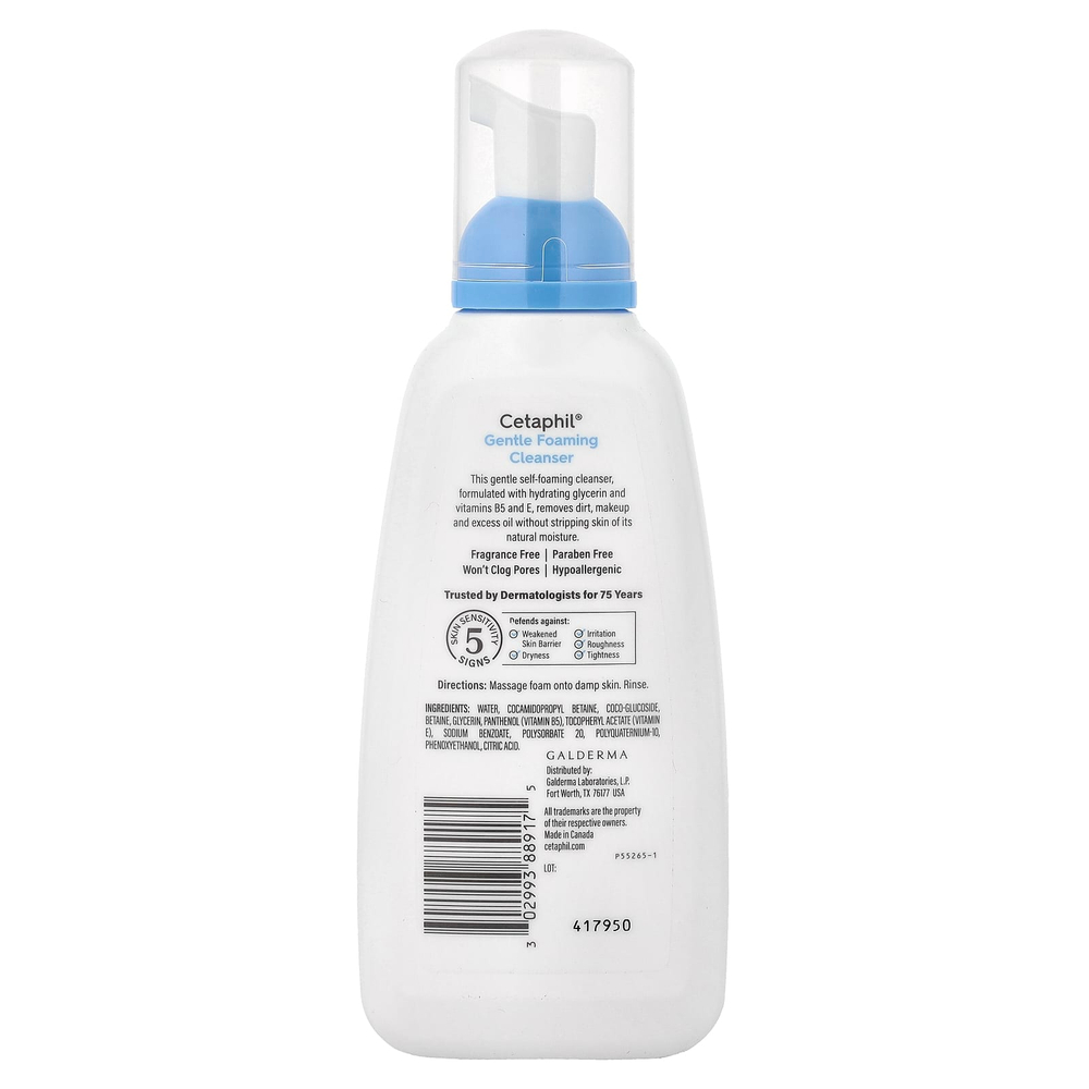 Cetaphil, нежная очищающая пенка, для нормальной и сухой кожи, 237 мл (8 жидк. унций)