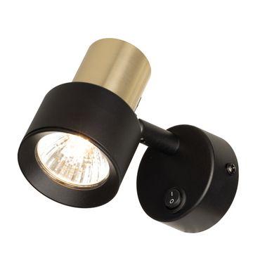 Спот поворотный с выключателем 1*GU10 CL505611 чёрный/золото Sat Citilux