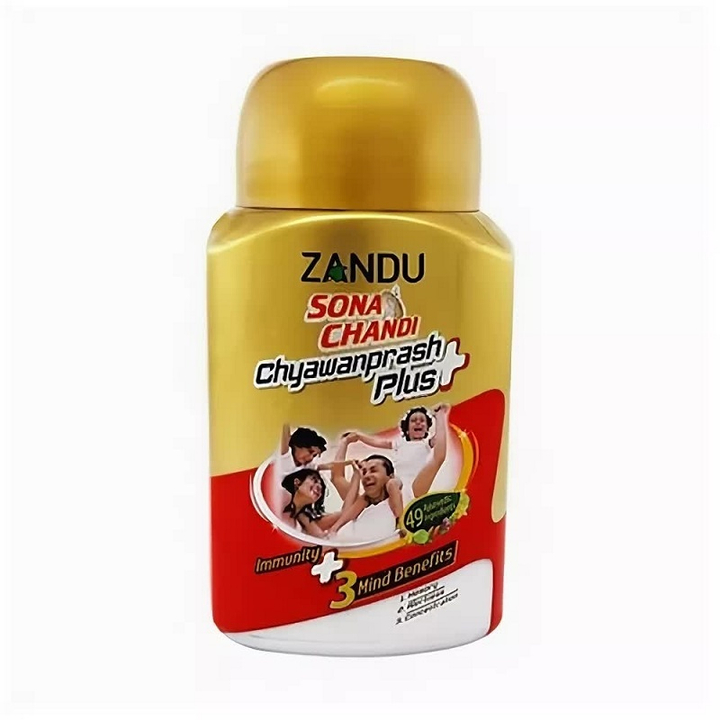Чаванпраш Джем на основе мякоти амлы со специями, травами Sona Chandi Zandu Chawanprash Plus Сона Чанди 225 г