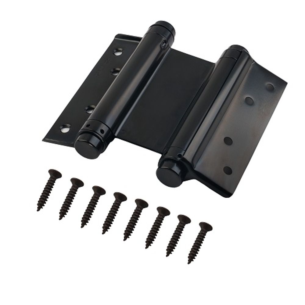 Петля пружинная двусторонняя (барная) FUARO DSH5 (125х86х1,5) INOX 201 BL черный /65287/ (1шт)