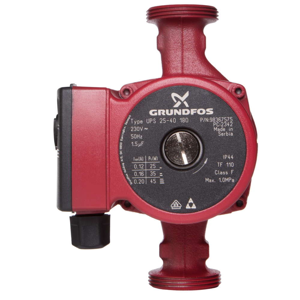 Насос циркуляционный Grundfos UPS 25-40 (EU) с гайками