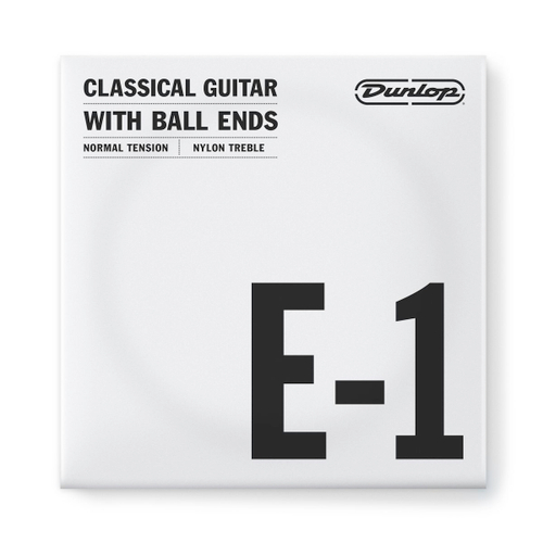 Dunlop DCY01ENB Nylon Treble Ball Ends E-1 струна E, 1я струна для клас гитары, нейлон, шарик
