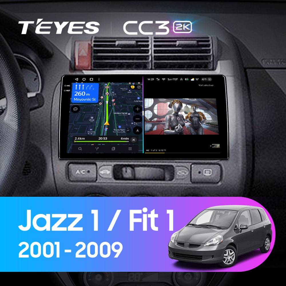 Teyes CC3 2K 9"для Honda Fit, Jazz 2001-2008